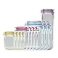 thumbnail image 1 of 12 Pcs Sacs à Fermeture Éclair Réutilisables pour Pots Mason Sac de Conservation des Collations Sacs de Rangement Imperméables pour Aliments et Sandwichs pour Enfants Voyage, 1 of 9