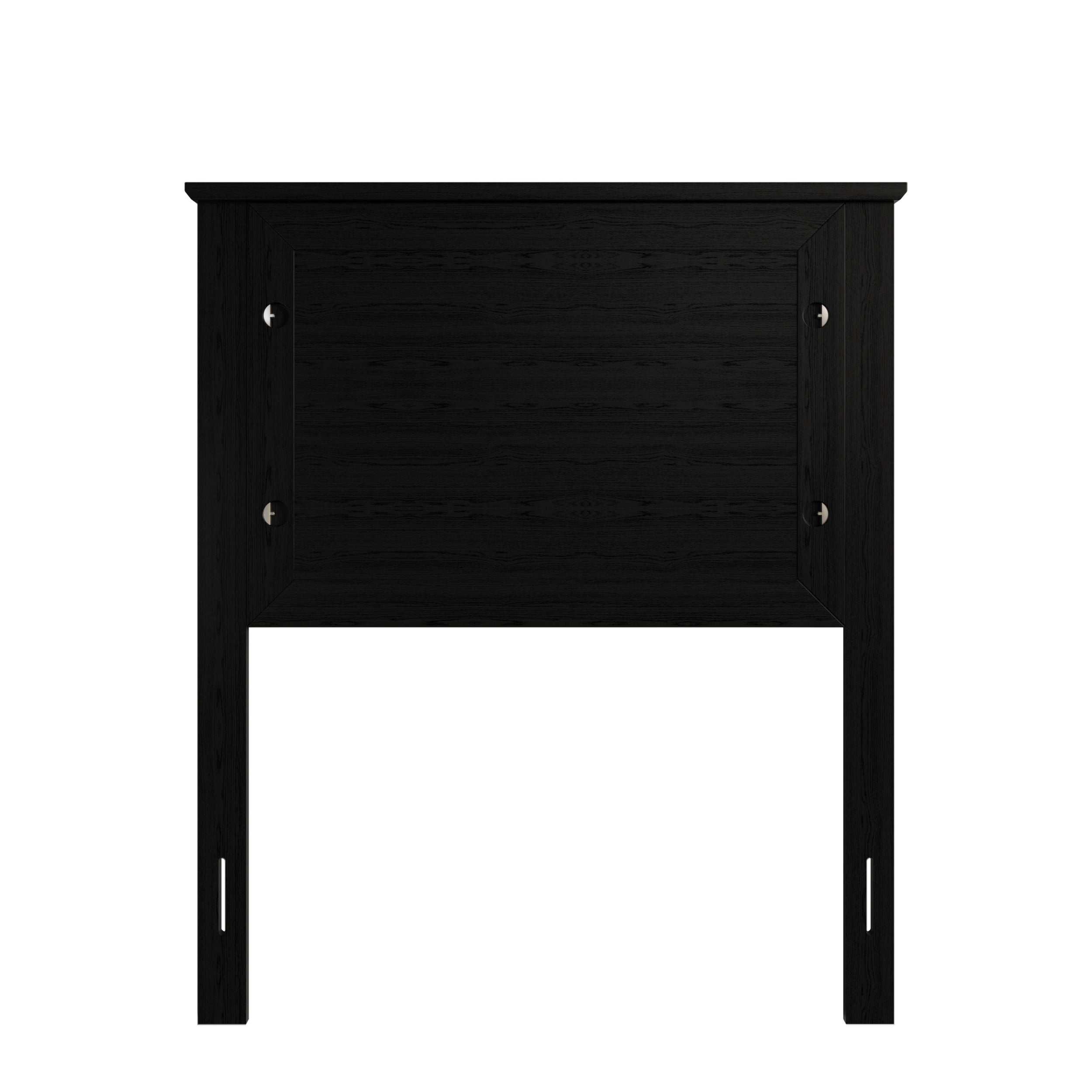 Home Design Raleigh Twin Wood Headboard, Black