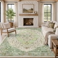 thumbnail image 3 of VUNATE 5'x7' Area Rugs for Living Room Washable Rugs Floral Vintage Area Rug Botanical Indoor Carpet Soft Rugs for Bedroom Office Dining Room Kitchen Accent Rug Contemporary Home Decor Green, 3 of 11