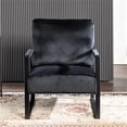 thumbnail image 6 of Classic Mid Century Modern Accent Chair with Durable Square Metal Frame, Armchair for Living Room, Bedroom, Home Office in Plush Velvet Upholstery, Rose On-Site, 6 of 10