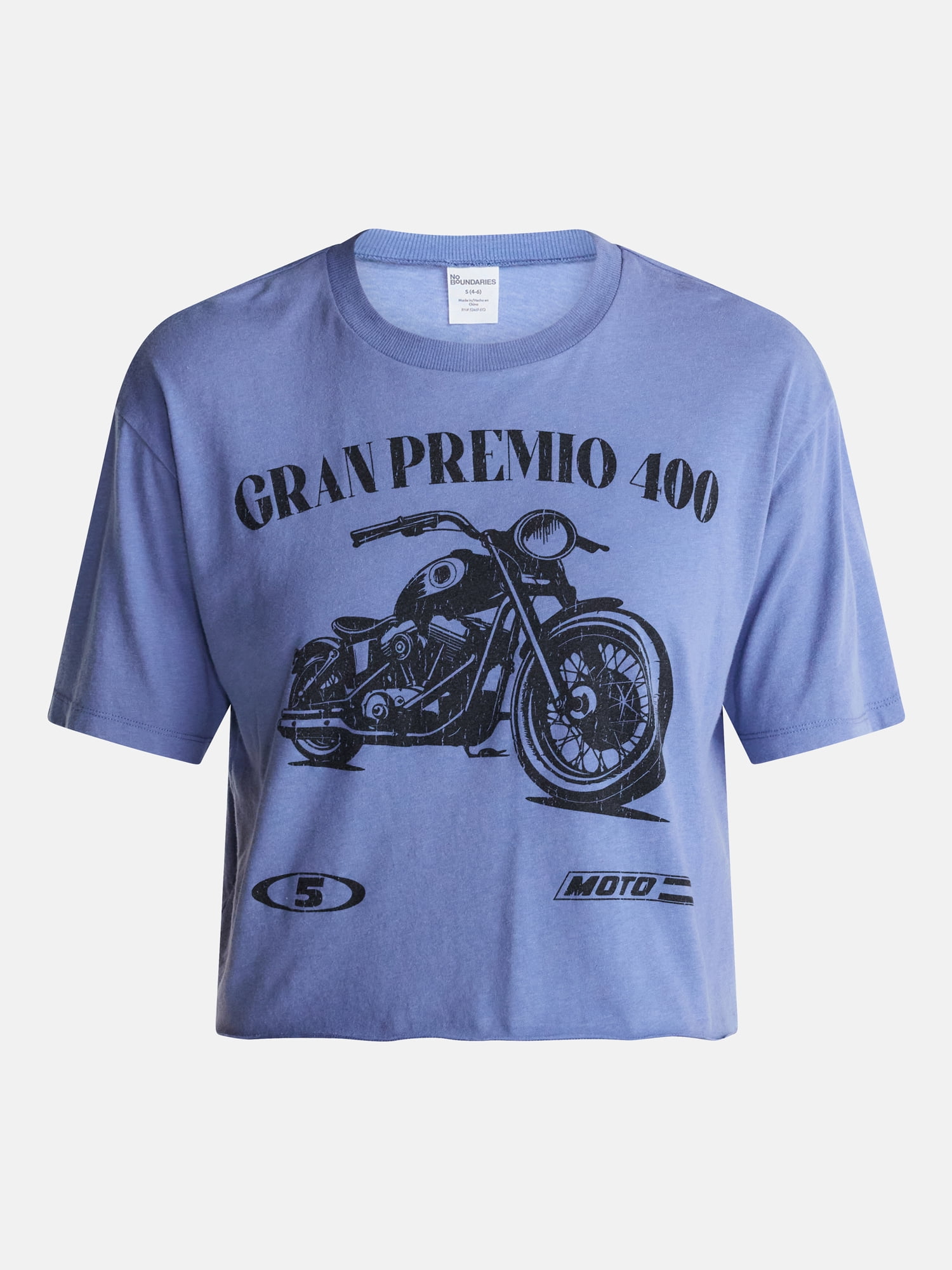 No Boundaries Boxy Cropped Graphic Tee, Women's XXS-4X