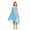 Sky Blue, variant on TiaoBug Kids Flower Girl One Shoulder Party Gown Sequins High-Low Hem Dress for Wedding Birthday Pink 12