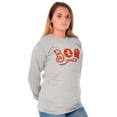 thumbnail image 5 of Boo Cute Witch Ghost Halloween Women's Long Sleeve T Shirt Brisco Brands L, 5 of 6