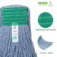 thumbnail image 5 of ABCO Products Green Seal Certified Small Blue Threaded Looped End Wipe Band Mop Head - 2 Pack, 5 of 8