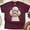 Maroon, variant on Patriotic Poodle Shirt – USA Dog with Glasses & Bowtie T-Shirt, White, Size S