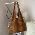 thumbnail image 3 of Knitted Shoulder Tote Bag Large Crochet Beach Purse Summer Handbag for Women Stylish Boho Accessory, 3 of 4