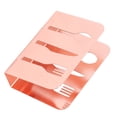 thumbnail image 2 of Vertical Napkin Holder, Napkin Holder Rust Resistant Unique Stylish Easy  Knife Fork Cutout Pattern  For Cafes For Bars For Restaurants Rose Gold, 2 of 8