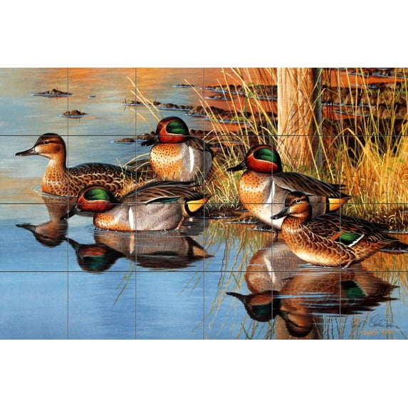 Tile Mural Kitchen Backsplash - Little Gems-CF - by Cynthie Fisher