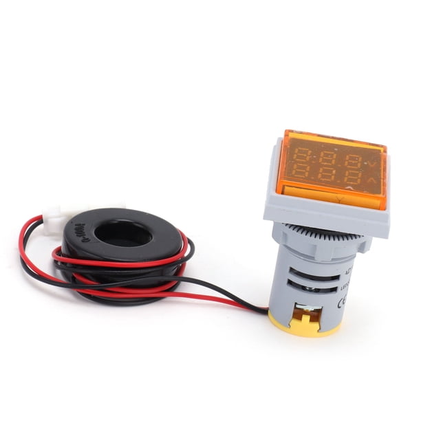 Luz De Señal Del Medidor De Corriente Indicador De Señal De Corriente 60 ~ 500 V CA AD16-22FVA Luz De Lámpara Cuadrada De 2 Pantallas Para Medidor De Corriente Para Señal De ANGGREK Hardware