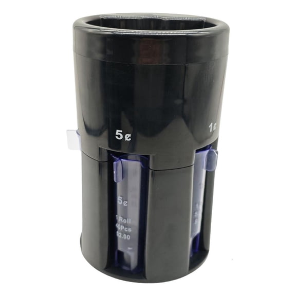 YIEMEEN Precisions Coin Counter Machine 5 in 1 Organizers Includes Tube for Spare Change Storage Automatic Coin Sorter Device