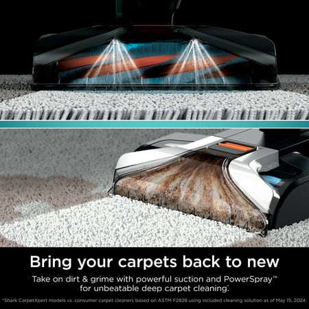 Shark - CarpetXpert with Stainstriker Technology Corded Upright Deep Carpet and Upholstery Cleaner with Built-in Spot Remover - White