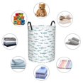 thumbnail image 4 of Balery Cute Shark Cesta de ropa redonda con asas, impermeable, independiente, para ropa, juguetes, dormitorio y familia-Medium, 4 of 6