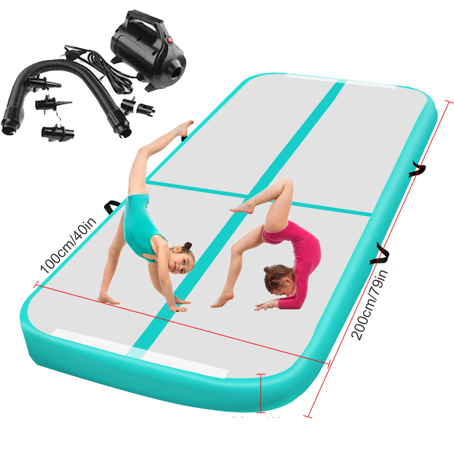 Fbsport Air Mat Gymnastics Floor Inflatable Tumbling GYM Yoga Mat & Pump UK 