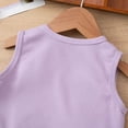 thumbnail image 6 of Cethrio Girls' Summer Short Sets, Casual Cute Sleeveless 2 Piece Kids Outfit Sets Purple Size 7-8T, 6 of 8