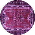 thumbnail image 1 of Ahgly Company Indoor Round Persian Purple Traditional Area Rugs, 6' Round, 1 of 4