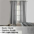 thumbnail image 5 of Buffalo Plaid Black White Curtain Panels 84 Inch Length,Farmhouse Semi Sheer Drapes,Rustic Rod Pocket Window Treatment for Bedroom Living Room(2 Panels,40"x84",Black), 5 of 6
