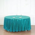 thumbnail image 4 of BalsaCircle 120" Sequin Round Tablecloth Turquoise, 4 of 8