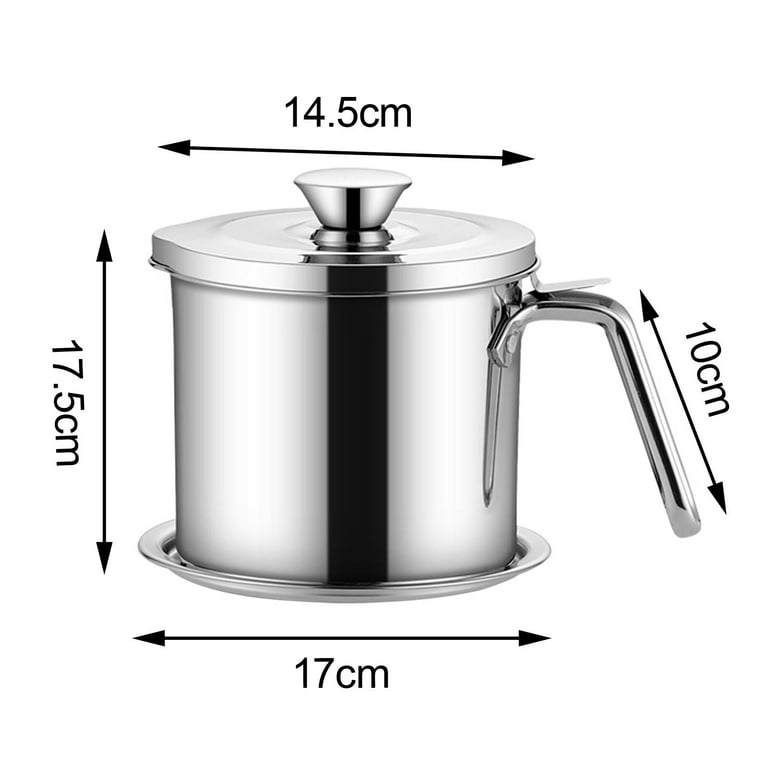 Dropship 1pc Mini Stainless Steel Oil Pot With Strainer; Condiment