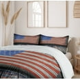 thumbnail image 6 of Ambesonne America Duvet Cover Sets, Patriotic National Flag, 2-Queen, Blue Red Umber, 6 of 6