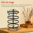 thumbnail image 4 of Metal Table Jewelry Organizer Stand with Earring Holder, Earring Tree Organizer, Display Stand, Ring Holder & Storage Rack for Women- Holds 144 Earrings, 4 of 6