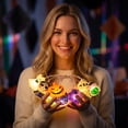 thumbnail image 3 of Halloween LED String Lights 20 LEDs 9.8ft Long with Mixed Shaped Pumpkin Ghost Mummy Black Cat Bat Yellow USB Powered for Indoor Outdoor Haunted House Halloween Party Decorations, 3 of 7