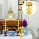 thumbnail image 2 of Portavelas budista con forma de loto, soporte para velas de escritorio, lámpara de mantequilla, 2 uds., 2 of 4