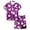 Purple-4, variant on Halloween Pjs Tween 2Pcs Soft Breathable Silk Satin Pajamas Set Short Sleeve Button-Down Sleepwear Lounge Clothes