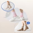 thumbnail image 5 of TELOLY Womens Striped Crew Socks,Cotton Cozy Casual Socks for Women 4 Pairs,Size 5-10, 5 of 6