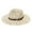 Beige, variant on Women’s Straw Sun Hat Frayed Brim With Leather Buckle Band Classic Casual Travel Hat