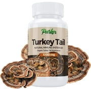 Parker Naturals Organic Turkey Tail Mushroom Capsules Supports Immune System Health. 120 Capsules