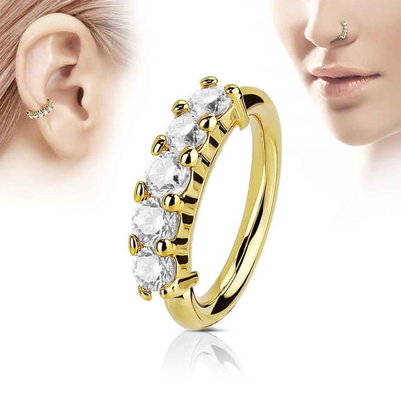 body jewelry nose ring nose clip nostril hoop crystal rhinestone stone nose ring