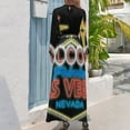 thumbnail image 2 of Welcome to Las Vegas sign digital drawing night Long Dress luxury dress Women's evening dress, 2 of 4