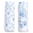 thumbnail image 2 of Delta Children Fitted Crib Sheets for Girls and Boys - 100% Organic Cotton Crib Sheet for Standard Crib and Toddler Mattresses - 28x52 Inch - GOTS Certified (Pack of 2), Blue Botanicals, 2 of 15