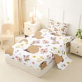 thumbnail image 2 of Erosebridal Colorful Flowers Blossom Twin Sheet Sets,Kawaii Rodent Animal Capybara Bedding For Kids 3 Pieces, 2 of 6