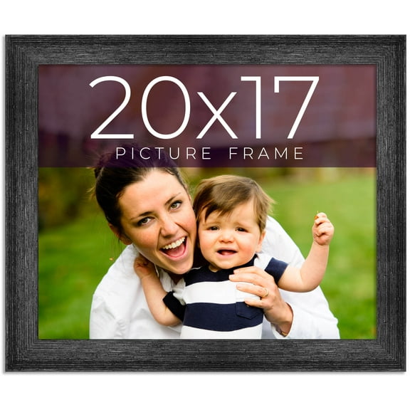 20x17 Frame Black Real Wood Picture Frame Width 1.5 inches | Interior Frame Depth 0.5 inches | Barn
