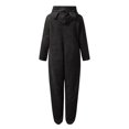 thumbnail image 5 of OWMEOT Womens Plush Hooded Jumpsuit Cute Cat Ears Fuzzy Pajamas Long Sleeve Fleece Onesies Winter Warm Sleepwear, 5 of 6