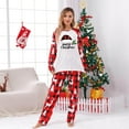 thumbnail image 2 of REORIAFEE Matching Pajamas for Family Christmas 2 Piece Loungewear Long Sleeve Top and Pant Plaid Soft Lightweight Sleepwear Red S-2XL, 2 of 7