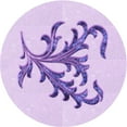 thumbnail image 1 of Ahgly Company Machine Washable Indoor Square Transitional Purple Area Rugs, 3' Square, 1 of 7
