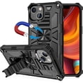 thumbnail image 3 of For Samsung Galaxy A13 5G / A13 4G Built in Magnetic Kickstand, Military Hybrid Bumper Dual Layers TPU Rugged Cover ,Xpm Phone Case [ Black ], 3 of 7