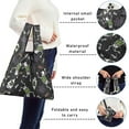 thumbnail image 5 of 5 Pack Foldable Shopping Bag,Halloween Skeleton Ghost Pattern Reusable Grocery Bags with Pockets,Large Reusable Tote Bags with Handles Waterproof & Lightweight, 5 of 6