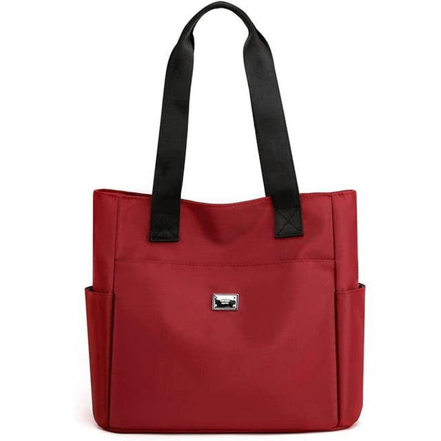 Lightweight Waterproof Nylon Shoulder Bag, Large Capacity Handbag, Tote Bags for Work School and Travel