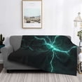 thumbnail image 2 of Balery Green Lightning Flash Manta de Franela con Dibujo, Lujo Ultra Suave y Cálido, Antipelusa y Resistente a las Arrugas para Cama, Sofá, Camping -80"x60", 2 of 6