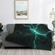 thumbnail image 2 of Balery Green Lightning Flash Manta de Franela con Dibujo, Lujo Ultra Suave y Cálido, Antipelusa y Resistente a las Arrugas para Cama, Sofá, Camping -80"x60", 2 of 6