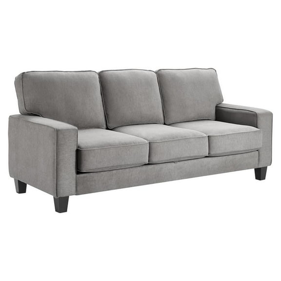 Serta Palisades 77" Track Arm Fabric Sofa with Storage Soft Gray