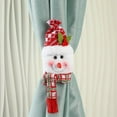 thumbnail image 4 of Christmas Curtain Tie under $5! Yannianjz Christmas Curtain Tie Back,Santa Snowman Fabric Curtain Holder,Holiday Window Decoration,Festive Living Room Decor,Adjustable Curtain Clip for Home Kitchen, 4 of 6