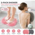 thumbnail image 6 of Shower Foot and Back Scrubber Massage Pad, Silicone Foot Scrubber Mat for Shower with Suction Cups, Wall Mount Back Cleaner, Non Slip Exfoliating Foot Brush for Men Women Seniors (D,1PC), 6 of 7