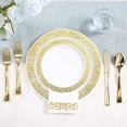 thumbnail image 5 of FOCUSLINE 350 Piece Gold Lace Plastic Plates, Disposable Heavy Duty Plastic Plate Set, 5 of 8