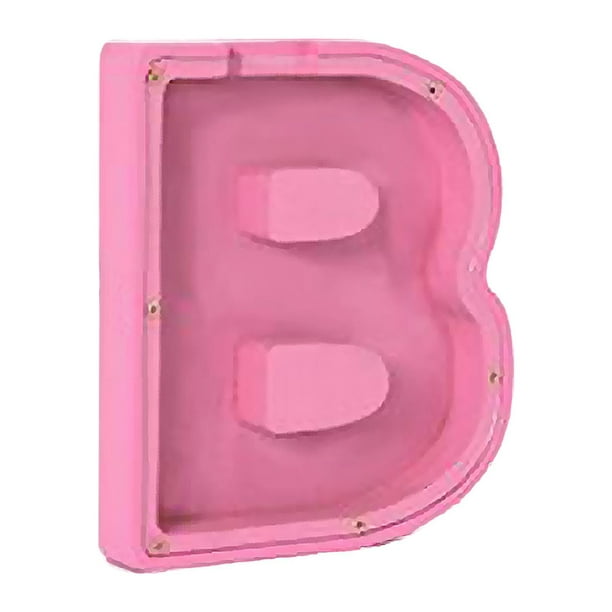 Caja de ahorro de dinero con letras de madera, transparente, para niños y niñas. Letra B