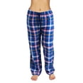 thumbnail image 5 of Active Club Cotton-Blend Flannel Pajama Pants for Women, Flannel Plaid PJ Pants for Women for Sleep and Lounge, Womens PJ Bottoms (Blue White, 2X), 5 of 5