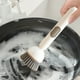 thumbnail image 2 of Cepillo de limpieza ajustable con dispensador de líquido 6 Mango ajustable y cabezal de fregado PET recargable Dispensador de jabón suave Ideal para la cocina y los utensilios de cocina, 2 of 4